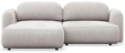 Produktbild von Selsey Tvoya – Ecksofa mit Schlaffunktion, Ottomane links, grau-beige Chenille