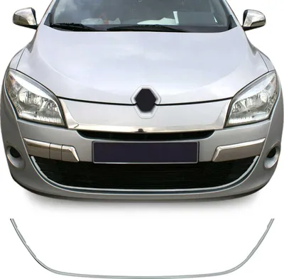 Image de Garniture de Pare-chocs Avant pour Renault Megane III 2012-2016 Chromé