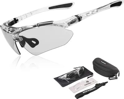 Produktbild von ROCKBROS Fahrradbrille Selbsttönend Brille Sonnenbrille für Herren Damen Transparente Rahmen