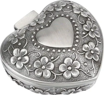 Produktbild von Herzform Ring Organizer Schmuckdose Vintage Metall
