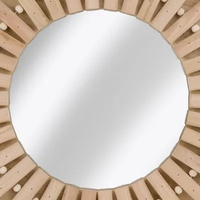 Produktbild von Arti Casa Wandspiegel Dekorative Wandspiegel - Sonnenspiegel - Runder Spiegel - 30cm - Holz