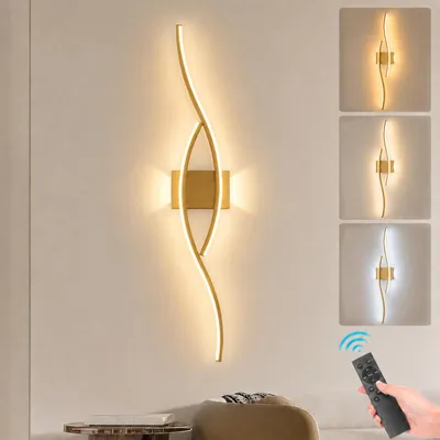 Obrázok produktu pre LED nástenná lampa, moderný dizajn, vnútorné použitie, stmívateľná, 3000K-6000K, s možnosťou nabíjania, s diaľkovým ovládaním a časovačom, vhodná do obývačky, spálne alebo chodby