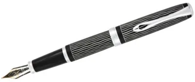 Produktbild von Füllhalter Excellence A plus Wave guillochiert lapis schwarz 14 kt EF