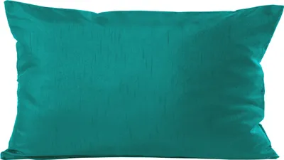 Produktbild von Kissenhülle Wildseide Optik uni 40x80 cm smaragd petrol