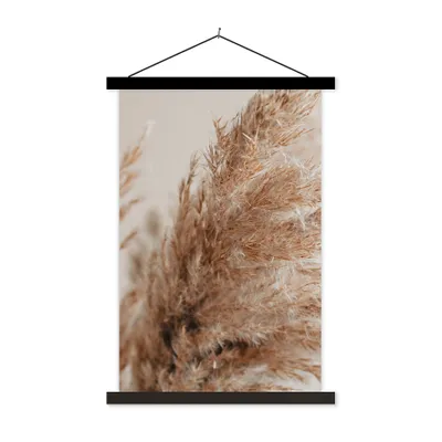 Produktbild von MuchoWow® Textilposter Gras - Pflanzen - Natur - Pampasgras 40x60 cm mit schwarzem Rahmen - Wanddekorationen