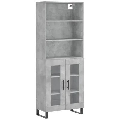 Produktbild von Highboard Betongrau 69,5x34x180 cm Holzwerkstoff