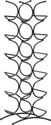 Immagine prodotto di Portabottiglie per 12 bottiglie, colore nero, dimensioni 24,9 x 16 x 67,8 cm