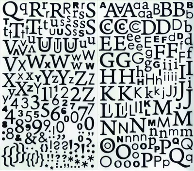 Glitter-Alphabet, 300-teilig, selbstklebend, schwarz, 1–2 cm