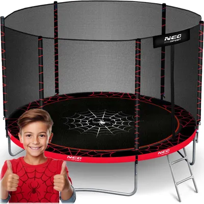 Obrázek produktu pro Zahradní trampolína 8 stop/252 cm s venkovní sítí a žebříkem Neo-Sport