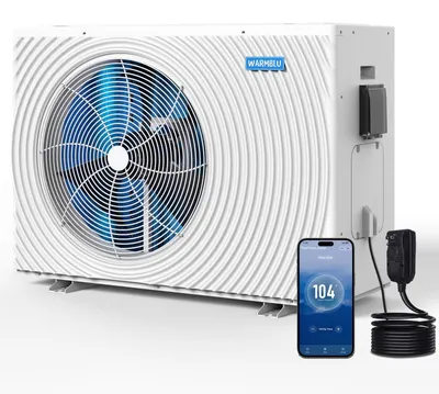 Productafbeelding van Zwembadwarmtepomp warmtepompen zwembad - 35.000 BTU - Wifi - 34 m³ - Titanium warmtewisselaar