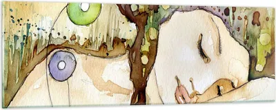 Produktbild von Bilder auf glas - Frau modern - 90x30cm - Glasbilder - Wandbilder - Bilder - Kunstdruck - zum Aufhängen bereit - Wanddekoration aus Glas - Glas Bilder - Wandbild auf Glas - Einteilig - GAB90x30-3553