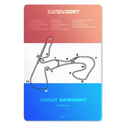 Produktbild von MuchoWow® Mauspad Mousepad F1 - Zandvoort - Rennstrecke 18x27 cm - Mousepads - Maus Mat - Pad - Mausunterlage