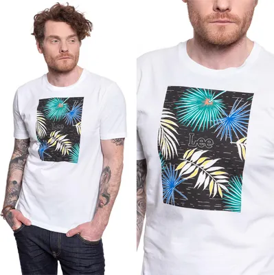 Produktbild von LEE Herren, T-Shirt BOTANICAL PRINT TEE, XXL, Weiß, sport, tshirt, shirt