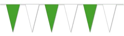 Produktbild von Wimpelkette aus Papier, grün-weiß, 10 m