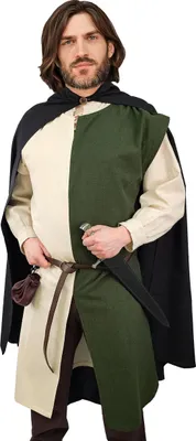Produktbild von Mittelalter Wappenrock Grün / Natur "Enzio" S/M