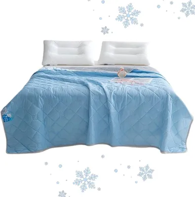 Produktbild von Himmelblau Kühlende Sommerdecke - 150x200 cm - leichtes Steppbett - Mikrofaser - Wendedecke inkl - Mikrofaser - für heiße Sommernächte
