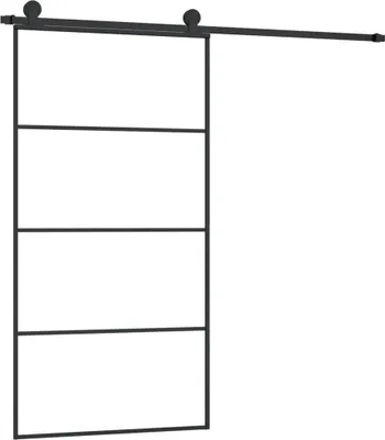 Obrázok produktu pre vidaXL Posuvné dvere s kovaním 102,5x205 cm ESG sklo a hliník