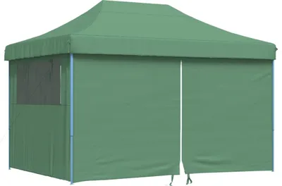Produktbild von vidaXL Partyzelt Faltbar Pop-Up mit 4 Seitenteilen Grün
