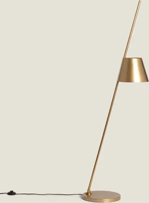 Produktbild von Stehleuchte Bardney Metall Gold, 152 cm hoch, 56 cm lang, 30 cm breit
