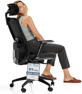 Obrázek produktu pro Ergonomická kancelářská židle SitOne, výškově nastavitelná, s opěrkou hlavy, podloketníky a bederní opěrkou