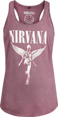 Produktbild von Nirvana Top Damen In Utero lila Band-Merch, Bands 100% Baumwolle M