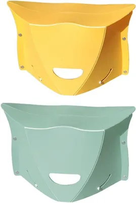 Produktbild von Tragbarer Klapphocker, faltbarer Kinderhocker(grün+gelb)