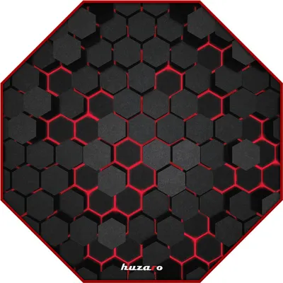 Produktbild von HUZARO podložka na ochranu podlahy Floormat 2.0 podložka pod kancelářskou židli Floorpad ochrana podlahy herní židle protiskluzová 120 cm černá červená