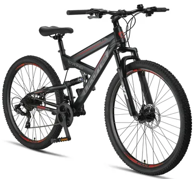 Produktbild von Licorne Bike Strong 2D Premium Mountainbike Shimano,Farbe:Schwarz/Rot;Zoll:27.5