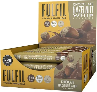 Zdjęcie produktu dla Fulfil Vitamin & Protein Bar - 15 x 55g baton Chocolate Hazelnut Whip