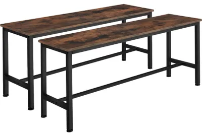 Produktbild von tectake® 2er Set Sitzbank Fairfield 108 x 32,5 x 50 cm