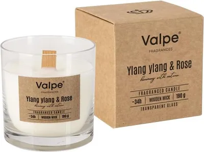 Image de Bougie Nohel Garden en verre YANG YANG&ROSE mèche bois parfumée 190g