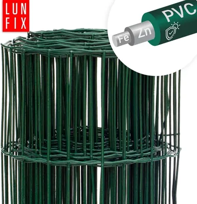 Produktbild von Maschendrahtzaun 10 x 10 cm Ø 2,1 mm 1,5 m x 20 m verzinkter Stahl in Grün