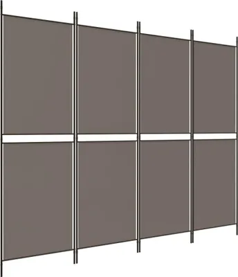 Obrázok produktu pre vidaXL 4-dielny paraván antracit 200x180 cm látka