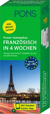 Produktbild von PONS Power-Vokabelbox Französisch in 4 Wochen