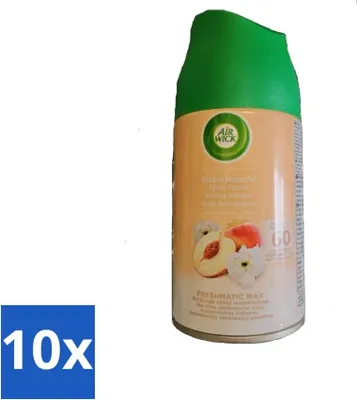 Produktbild von Air Wick - Lufterfrischer Nachfüller - Weißer Pfirsich - Automatisches Spray - 250 ml - Vorteilspack - 10 Stücke