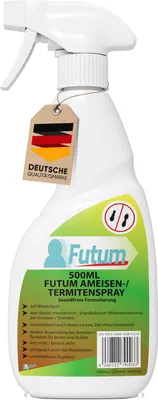 Produktbild von FUTUM 500ml Ameisenspray | Biozidfreies Ameisenmittel | auf Wasserbasis gegen Ameisen, Termiten, Larven & Eier
