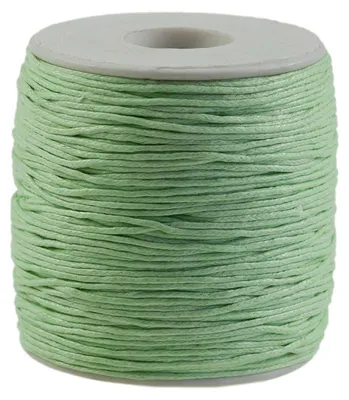 90 Meter / 1 Spule gewachste Baumwollschnur, 1mm mintgrün