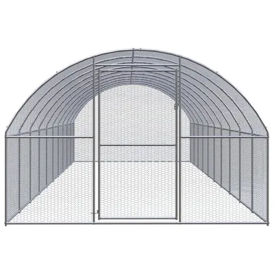 Immagine prodotto di vidaXL Pollaio da esterno 3x10x2 m Acciaio zincato