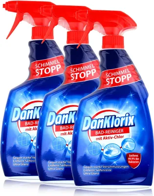 Produktbild von DanKlorix Bad-Reiniger mit Aktiv-Chlor 750ml - Schimmel-Stopp (3er Pack)