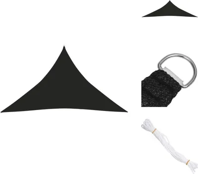 Produktbild von vidaXL Sonnensegel 160 g/m² Schwarz 4x4x5,8 m HDPE -  Sonnenschirme & Sonnenschutze