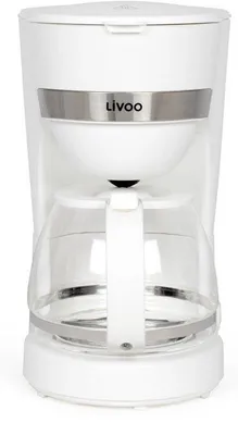 Produktbild von Elektrische Kaffeemaschine – LIVOO – DOD200W – 750 W – 1,25 l – 10 bis 12 Tassen – Weiß