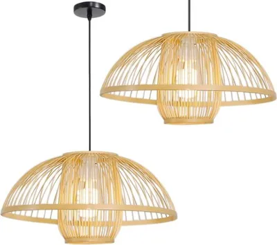 Produktbild von tooLight Pendellampe App887-1Cp Natürlich Runden 1-Lichtquelle E27 35X35X22-112Cm Einstellbar