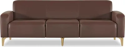 Produktbild von Arbeitszimmer-Set 4tlg 3-Sitzer 2x Sessel Couchtisch Braun Wohnzimmer
