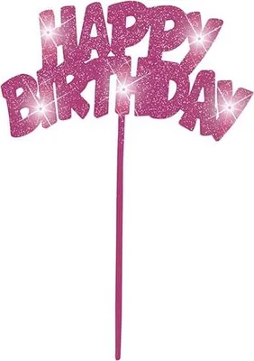 Obrázok produktu pre Blinkendes „Happy Birthday“, ružové