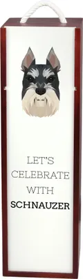 Imagen del producto de Art-Dog Caja de regalo para vino – Schnauzer I – con caja de regalo