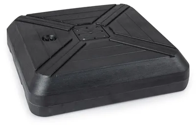 Immagine prodotto di KOMFOTTEU - Portaombrelli quadrato, con peso per ombrello in HDPE, dotato di ruote e maniglia. Portaombrelli da esterno, ideale per balconi, spiagge, ecc. Riutilizzabile con acqua o sabbia. Dimensioni: 81 x 81 x 19 cm