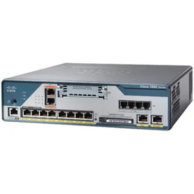 Produktbild von Cisco 1861, 10, 100 Mbit/Sek, Ethernet (RJ-45), IEEE 802.3af, 8 Benutzer, HTTP, Cisco IOS