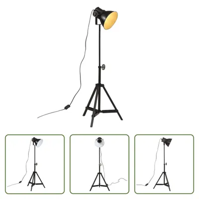 Produktbild von The Living Store Stehleuchte 25 W Schwarz 35x35x65/95 cm E27