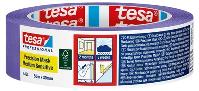 Productafbeelding van Professionele afplaktape '4453' voor schilderwerk, afmetingen 30 x 50 meter