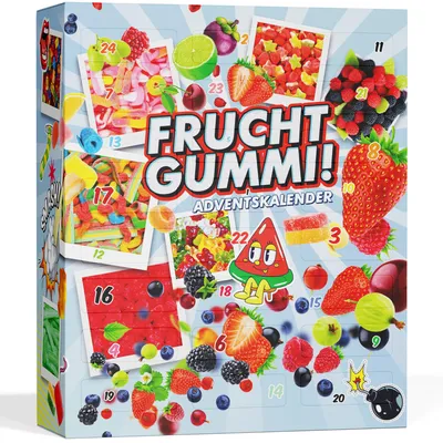 Produktbild von BOXILAND® Fruchtgummi Adventskalender 2026 - 24 Sorten süß & sauer Naschbox